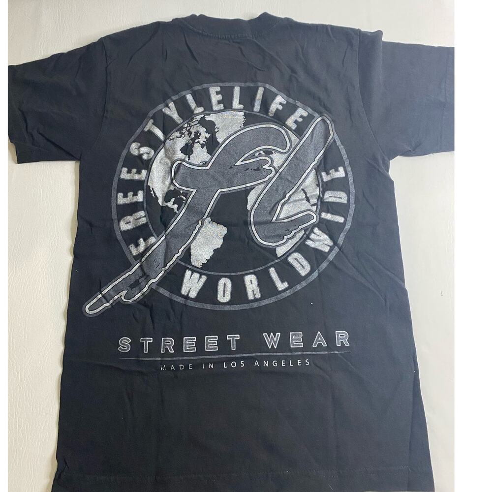 Freestyle Life Worldwide Los Angeles T-shirt Size Small Black